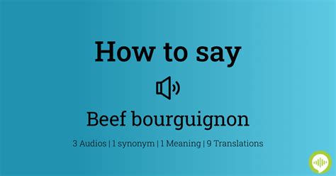pronounce bourguignon|how do you say prescient.